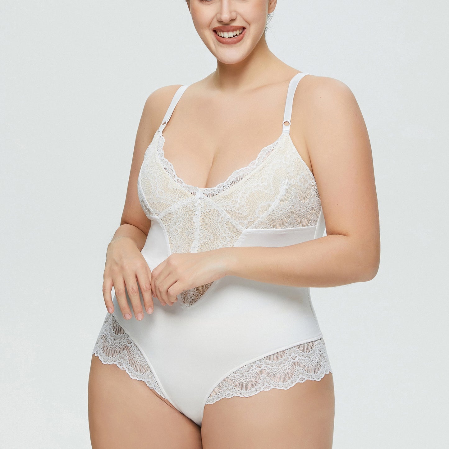 Women's Jumpsuit Plus Size Romper Lingerie Lace Splicing Thong