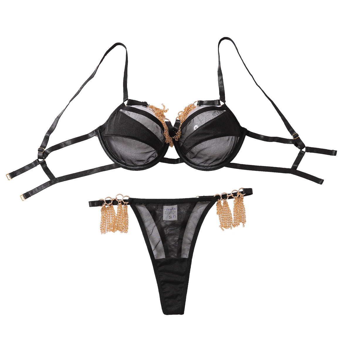 Gathering perspective sexy lingerie two-piece set