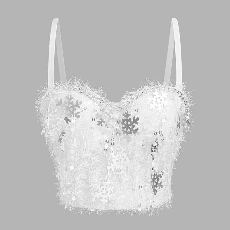 Luoqiu Country Women's Floral Camisole Sexy Lingerie Small Strapless