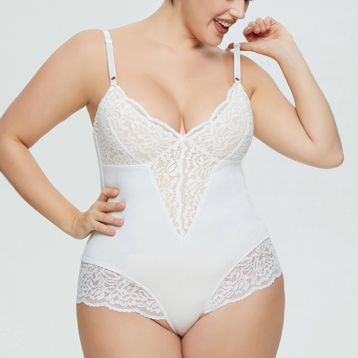 Women's Jumpsuit Plus Size Romper Lingerie Lace Splicing Thong