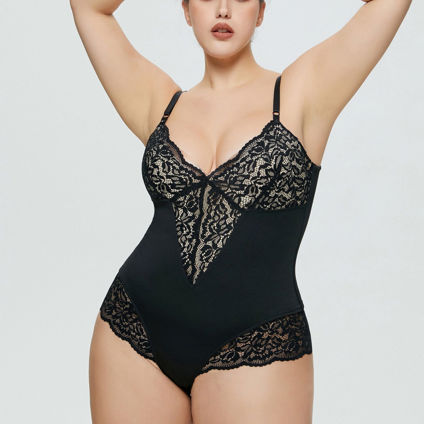 Women's Jumpsuit Plus Size Romper Lingerie Lace Splicing Thong