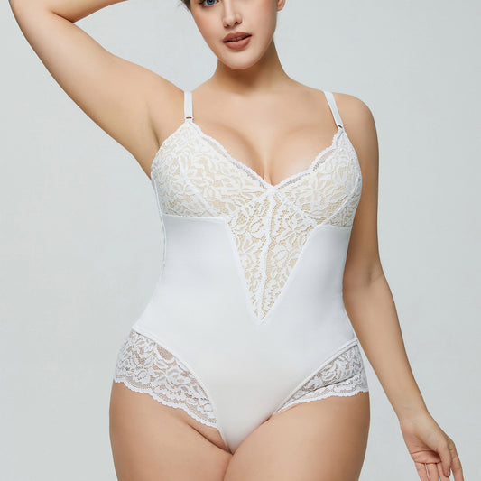 Women's Jumpsuit Plus Size Romper Lingerie Lace Splicing Thong