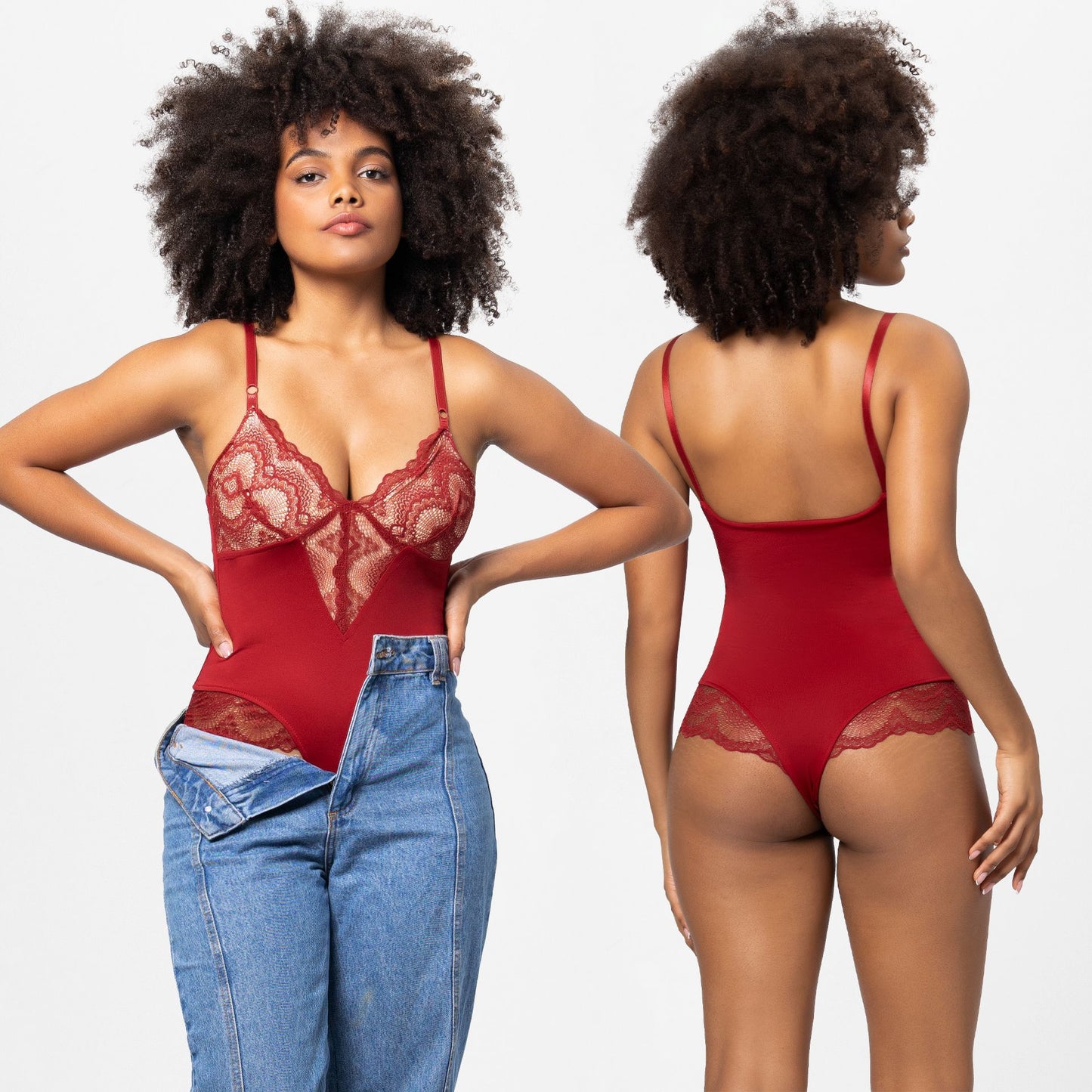 Women's Jumpsuit Plus Size Romper Lingerie Lace Splicing Thong